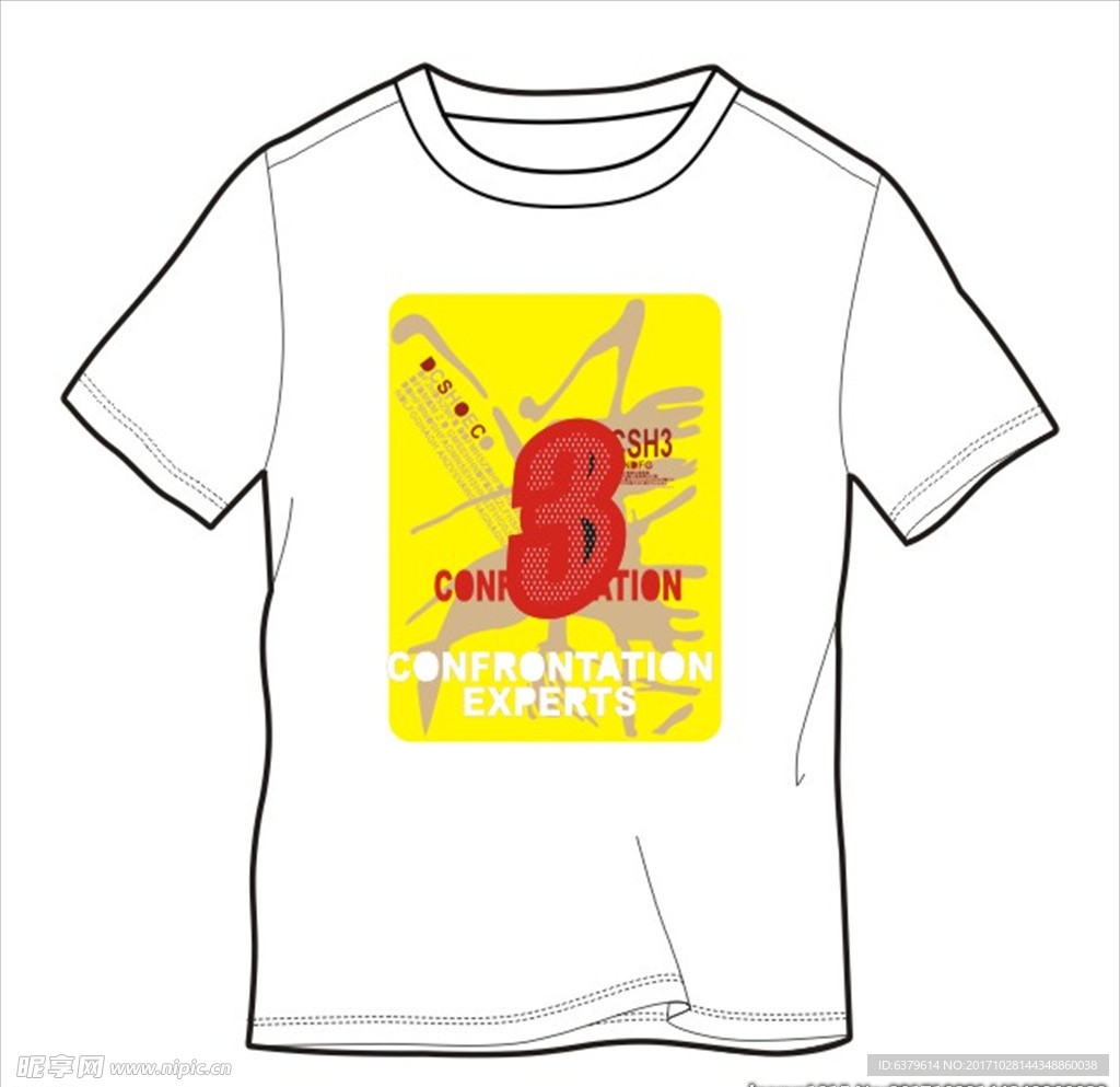 数字创意抽象几何T恤