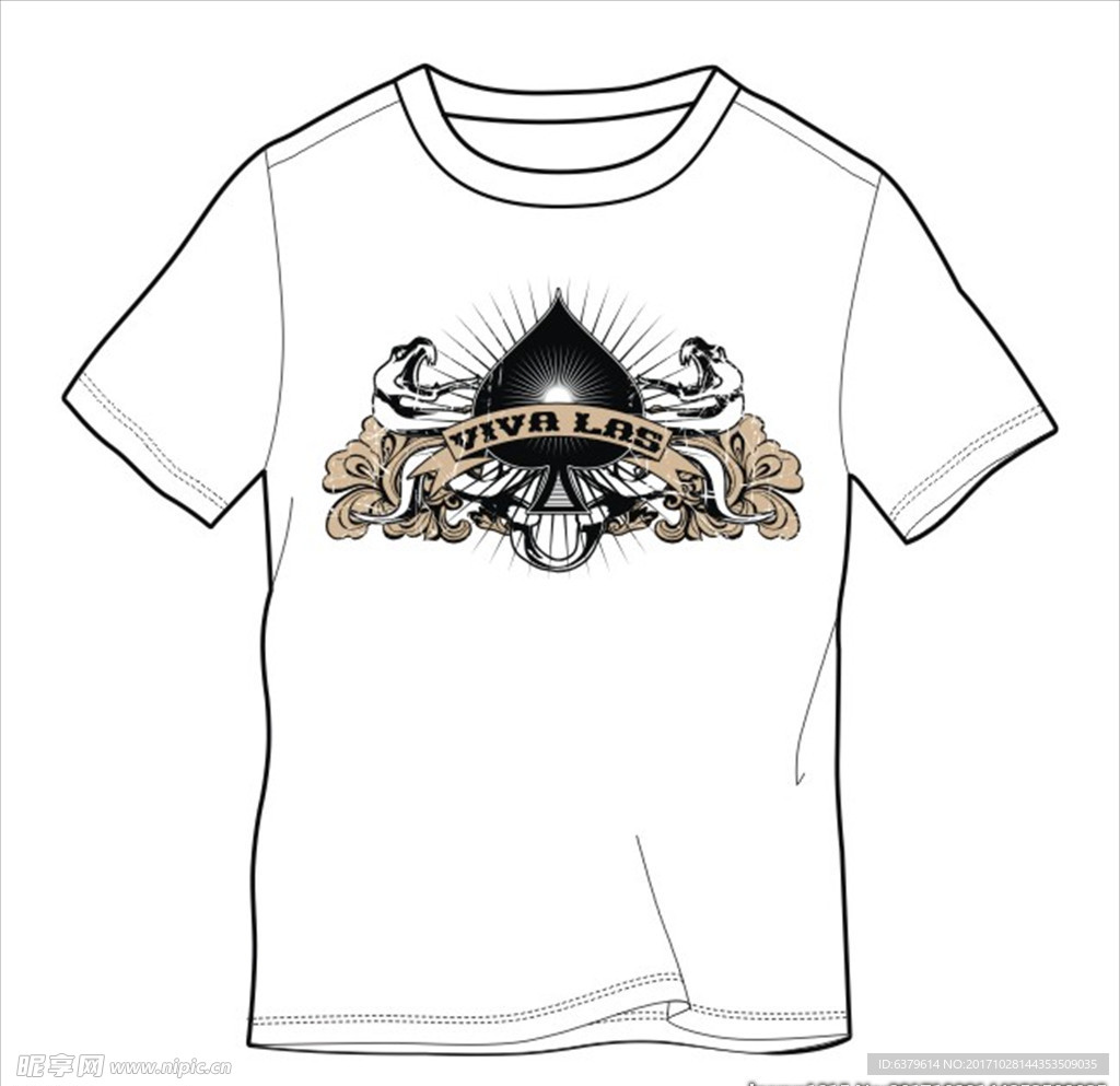 潮流心形时尚图案T恤