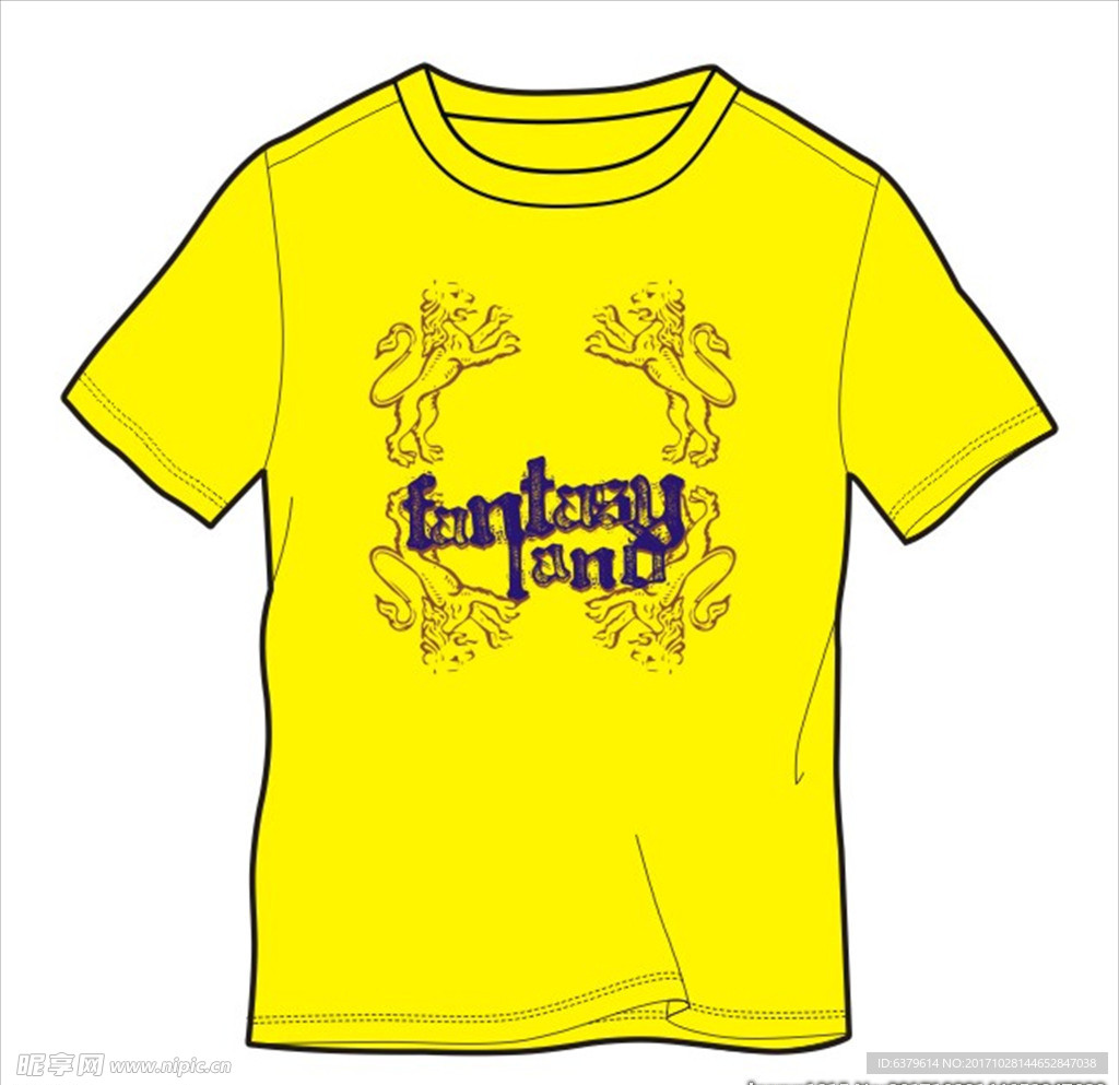 狮子潮流动物图案T恤