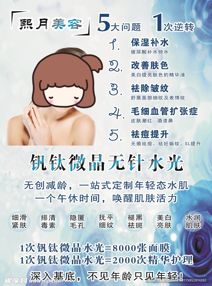 美容  钒钛微晶无针水光