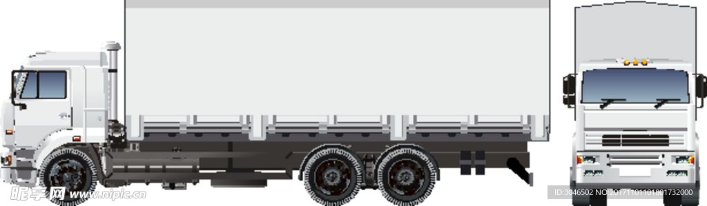 厢货车矢量素材