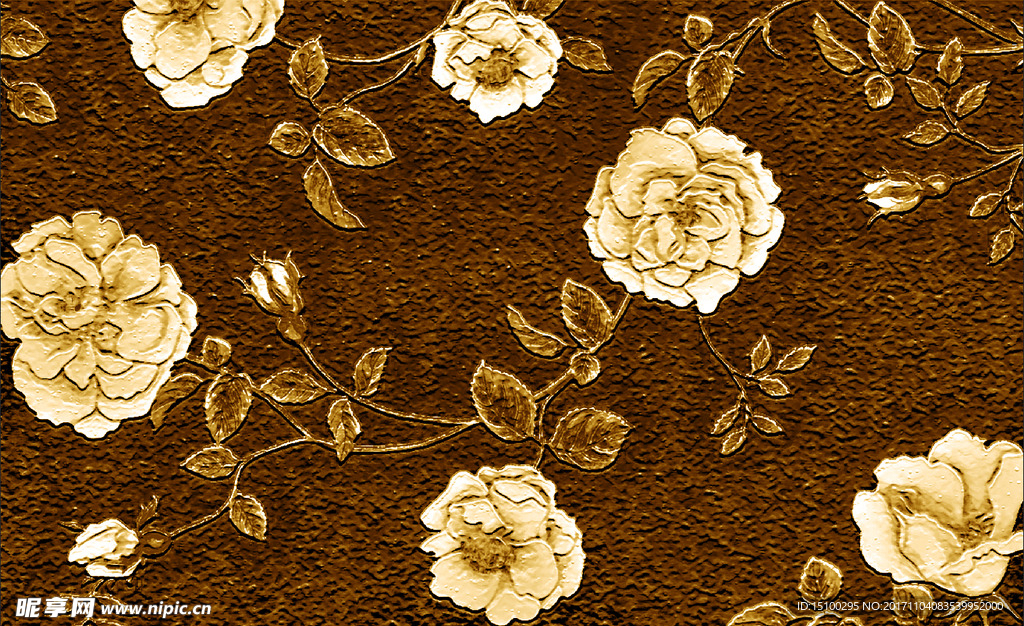 复古藤蔓精美背景墙