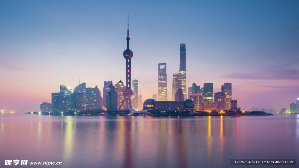 上海夜景城市建筑
