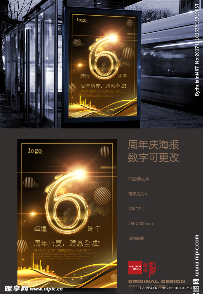 动感地产周年庆店庆海报