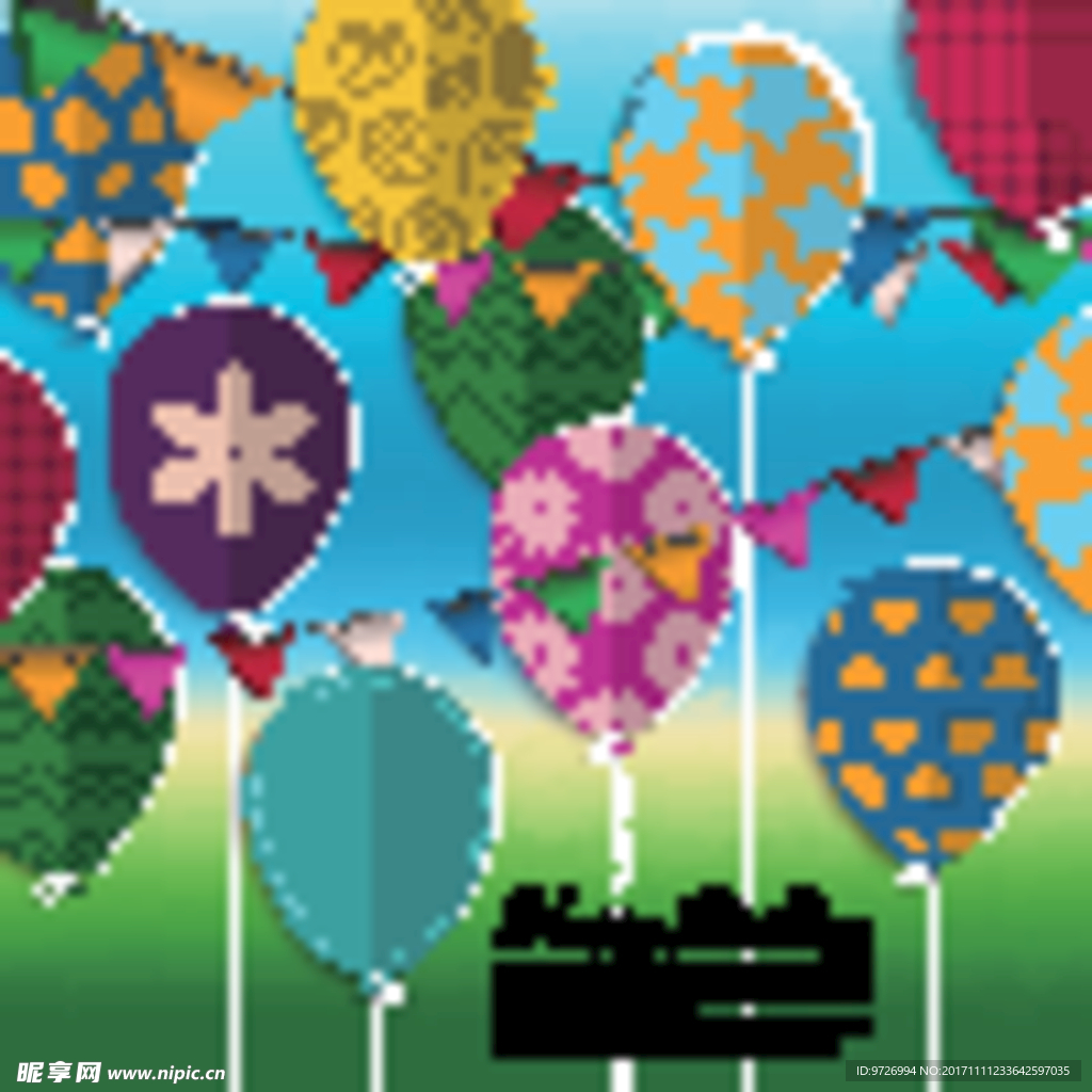 生日快乐贺卡矢量图