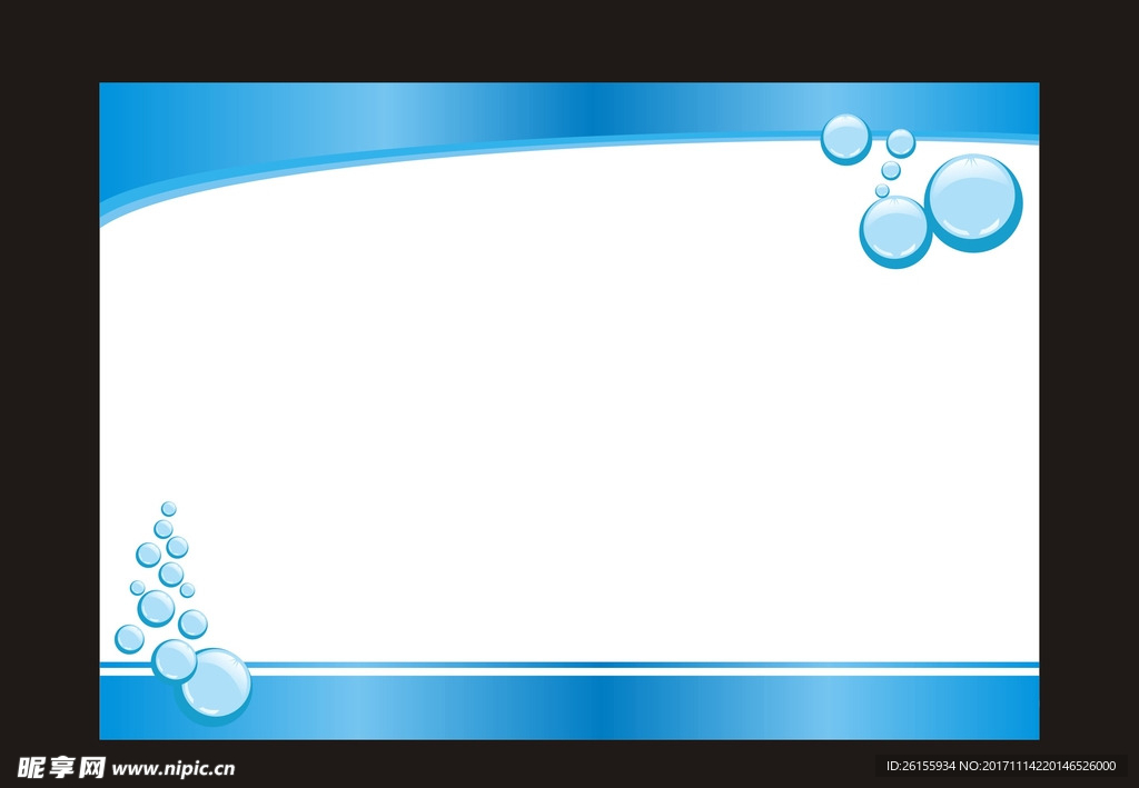 蓝色展板背景矢量图图片