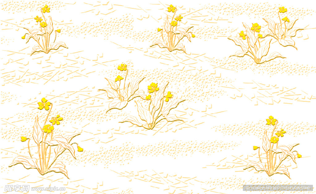 新中式水中花背景墙