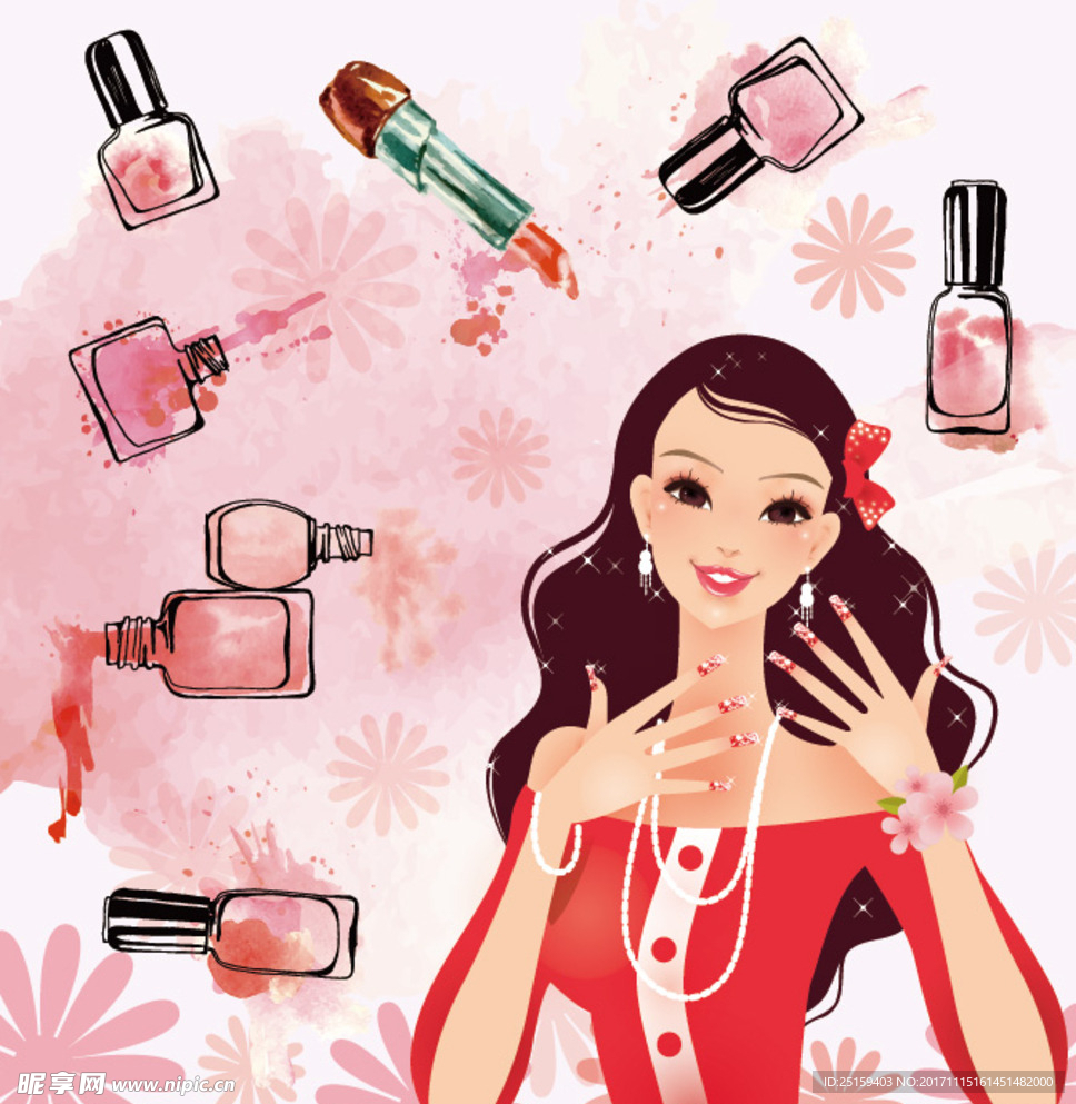 半永久纹绣店美容店美甲店背景墙