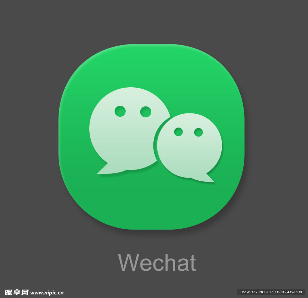 微信图标 扁平化图标 微写实