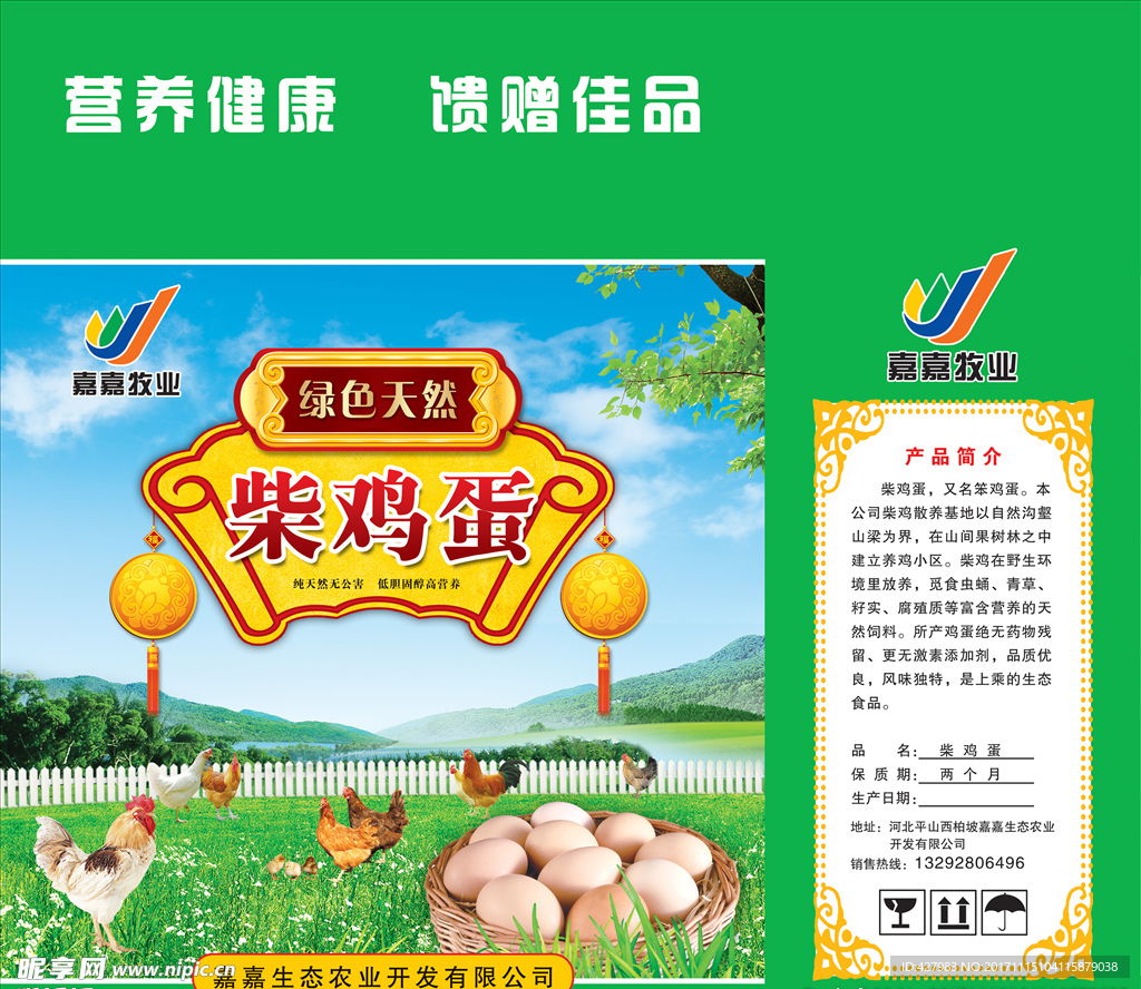 柴鸡蛋包装展开图