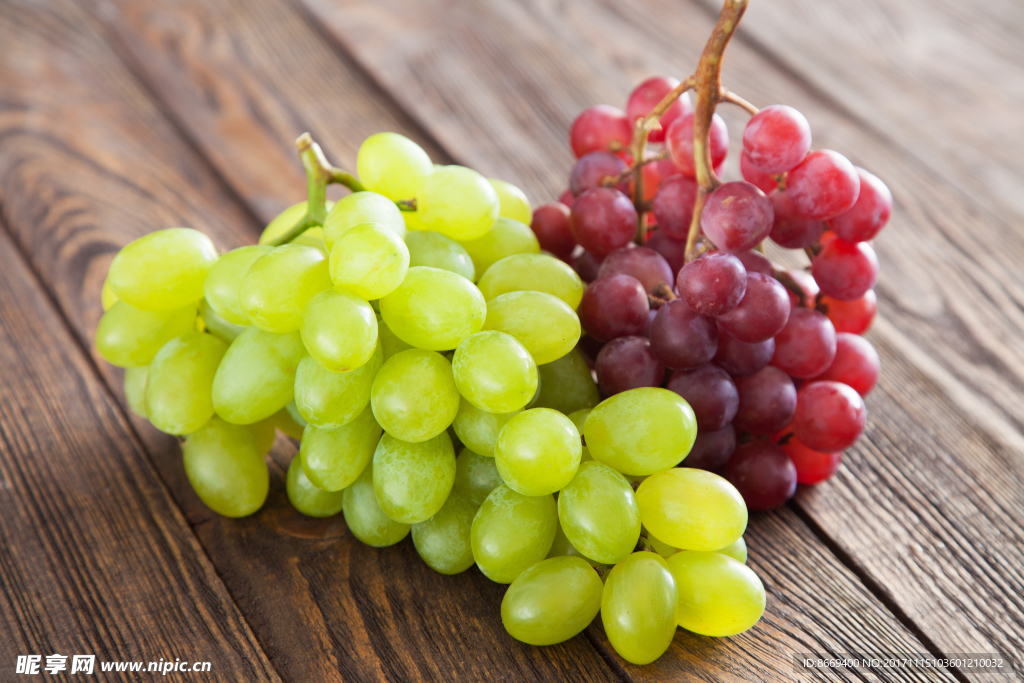 绿葡萄红葡萄特写