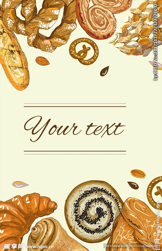 食物面包海报素材下载