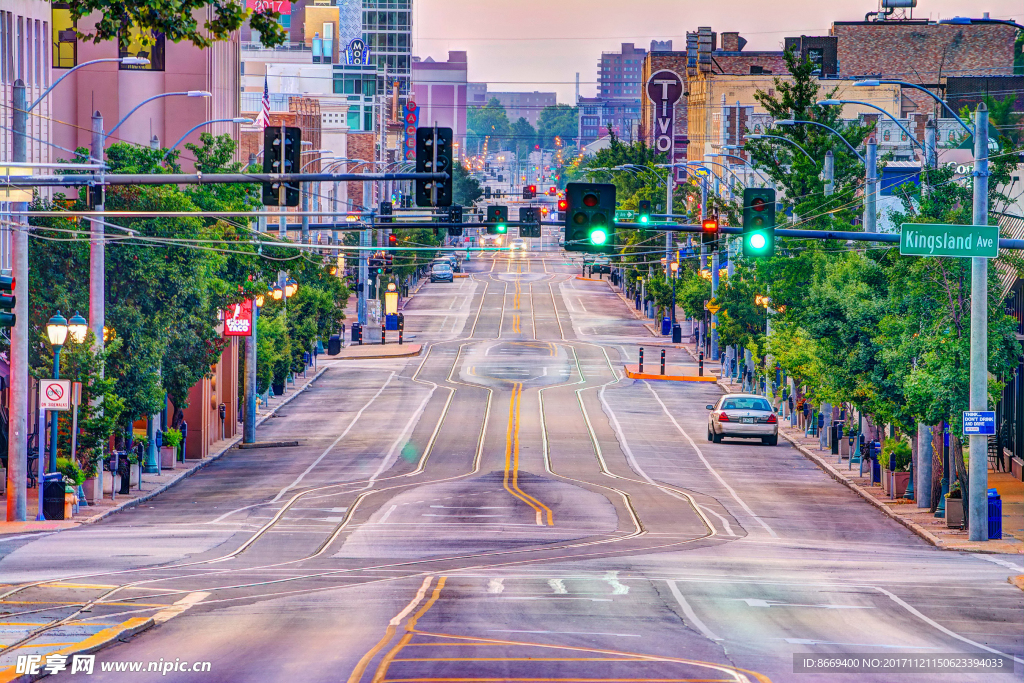 美国房屋道路街道城市