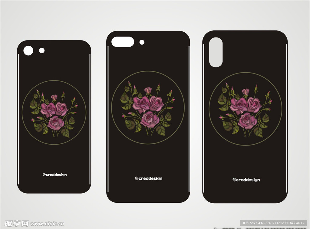 刺绣手机壳图案设计