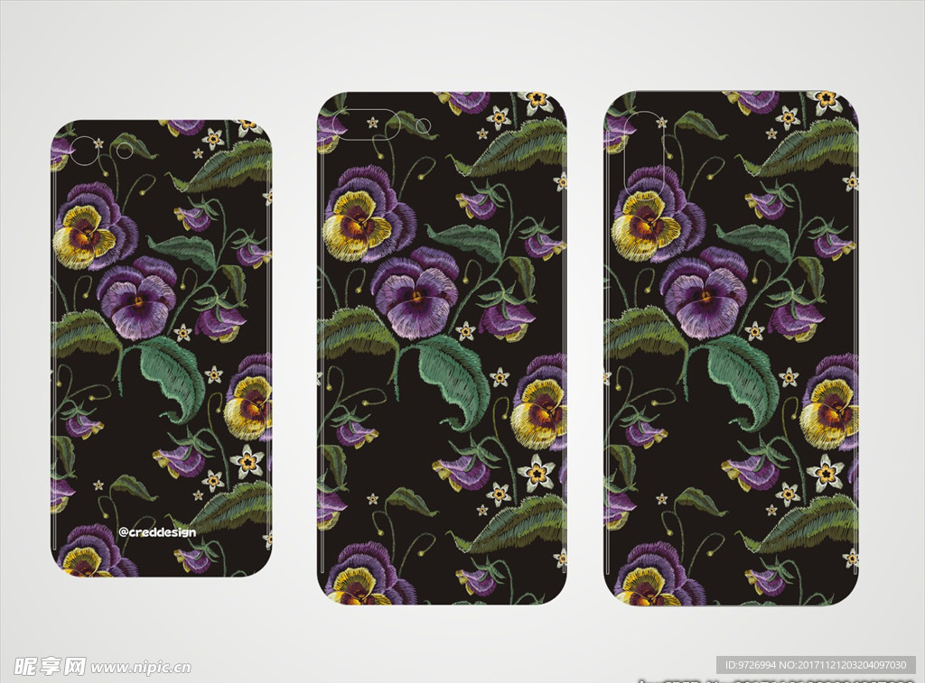 刺绣手机壳图案设计