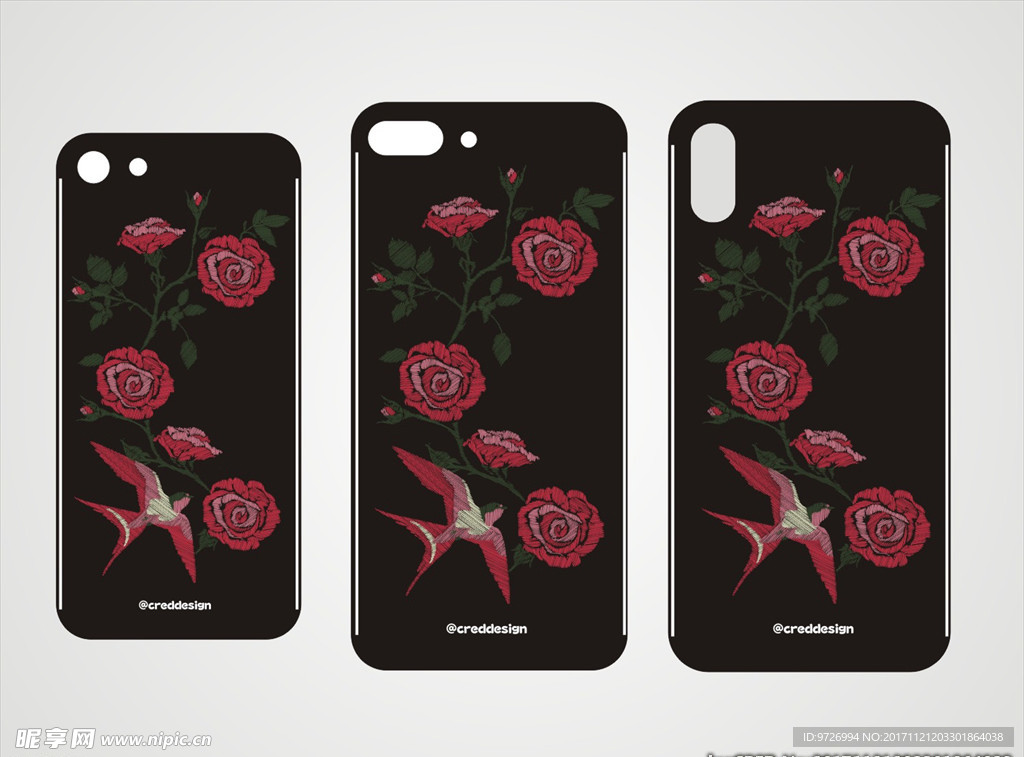 刺绣手机壳图案设计