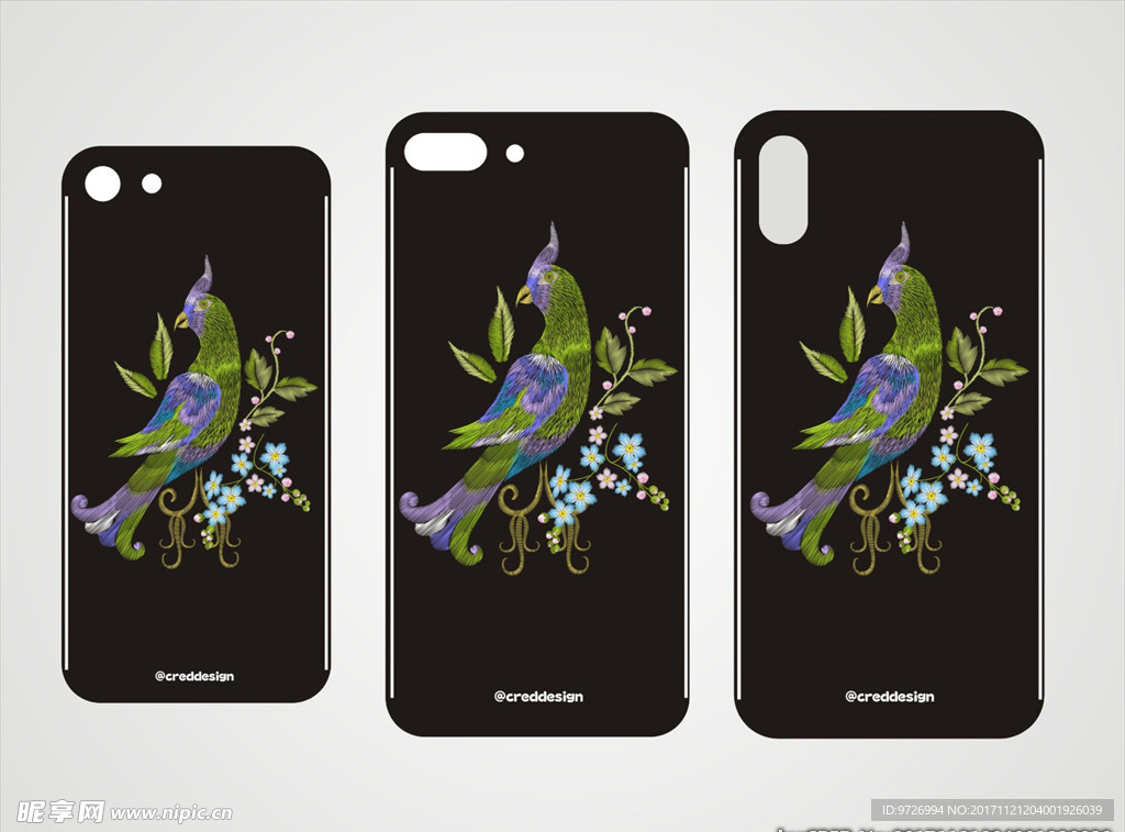 刺绣手机壳图案设计