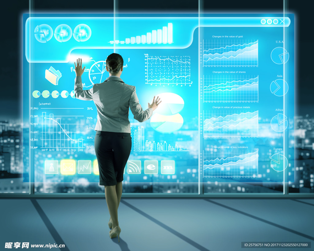 网络科技人物背景科技图片