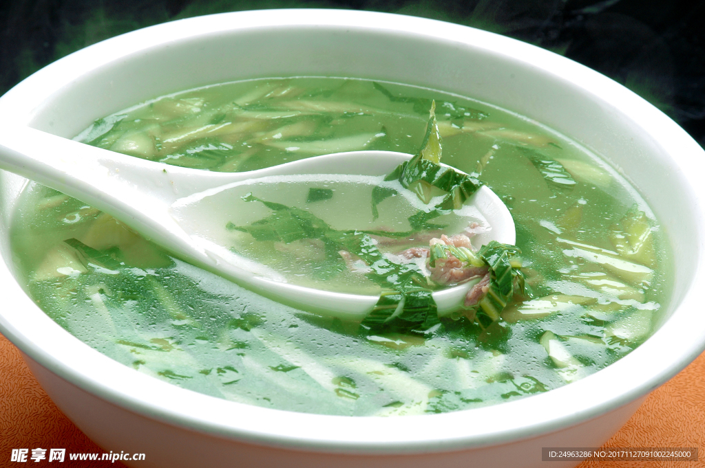 青菜肉丝汤