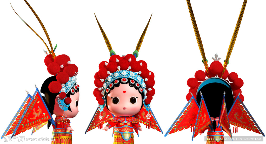 招财童子国粹京剧卡通京剧图片