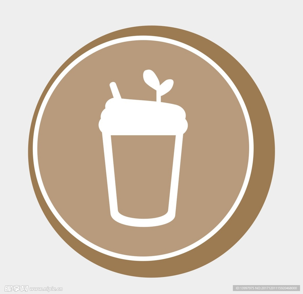 奶茶杯图案素材