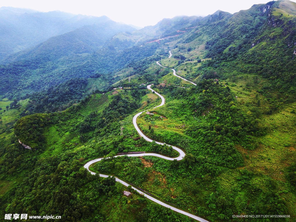 越南山森林道路