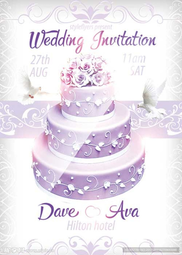 和平鸽飞舞花纹酒吧音乐生日派对