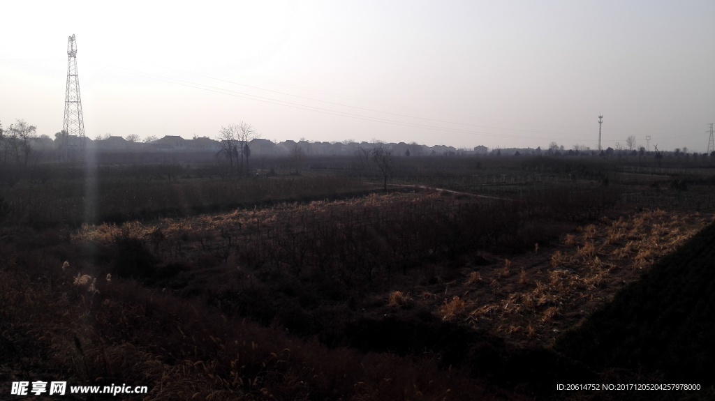 夕阳下的乡村美景