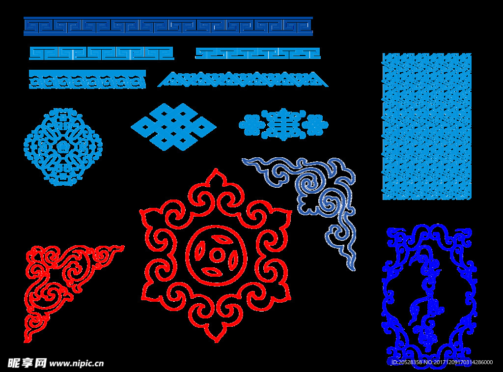 蒙古花纹素材