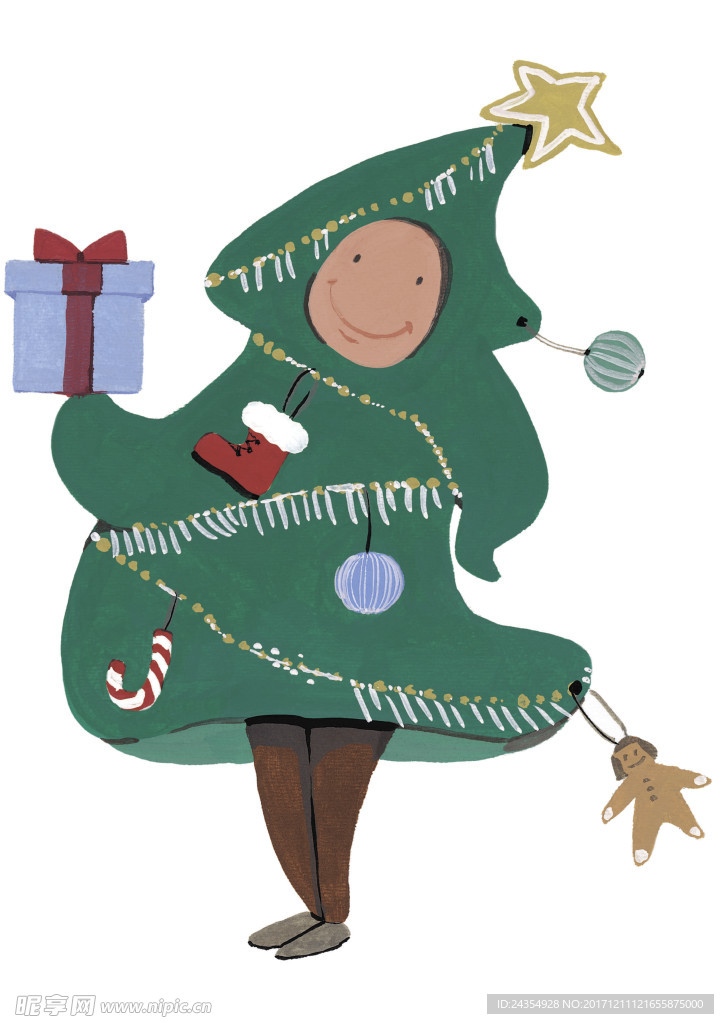 圣诞节 圣诞老人 麋鹿 雪地