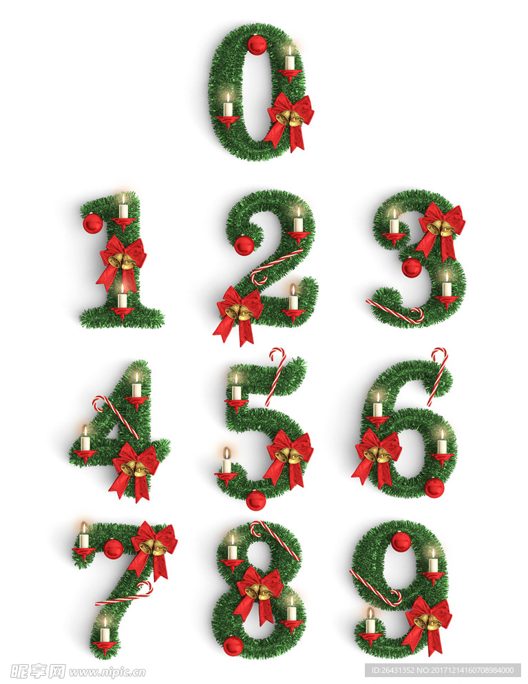 圣诞数字素材