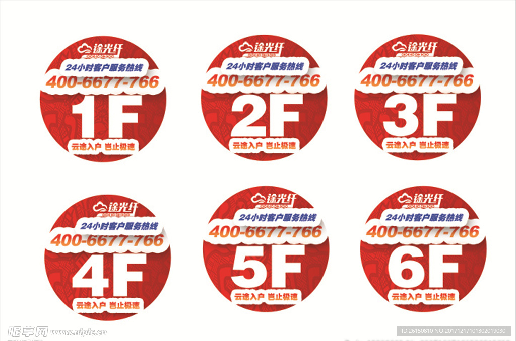 圆形楼层标识图