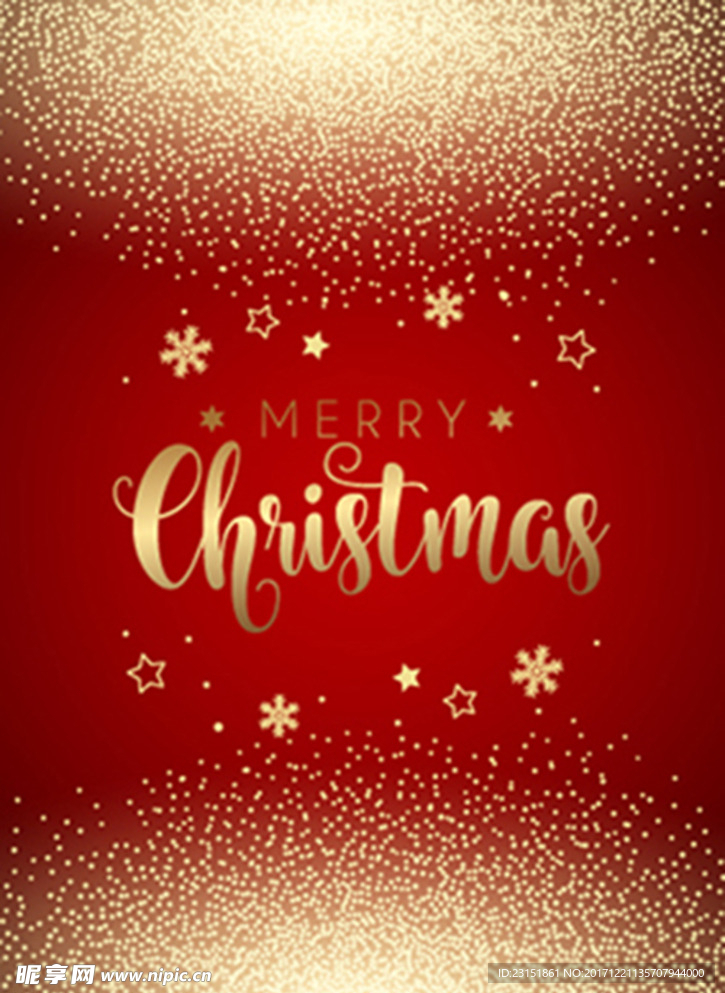 金色五彩圣诞背景