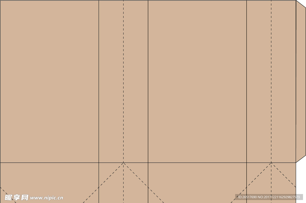 平口纸袋展开图