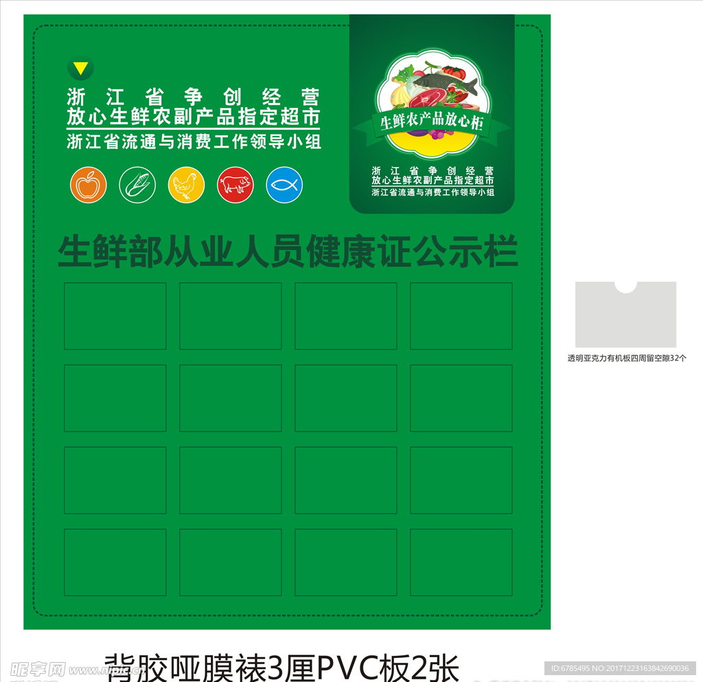 商场超市健康证公示栏