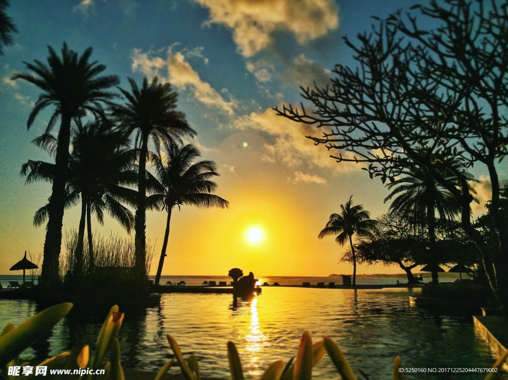 毛里求斯夕阳