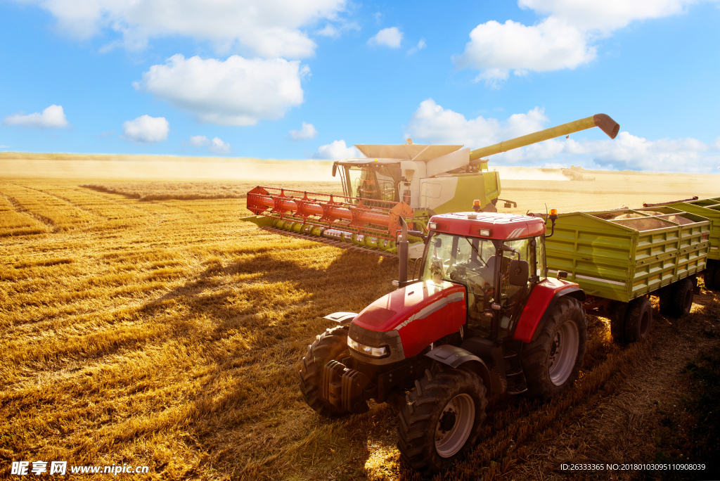 农机 农业 机械 蓝天白云