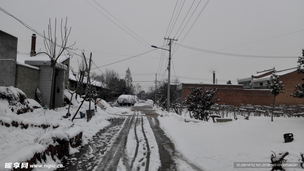 乡村雪景