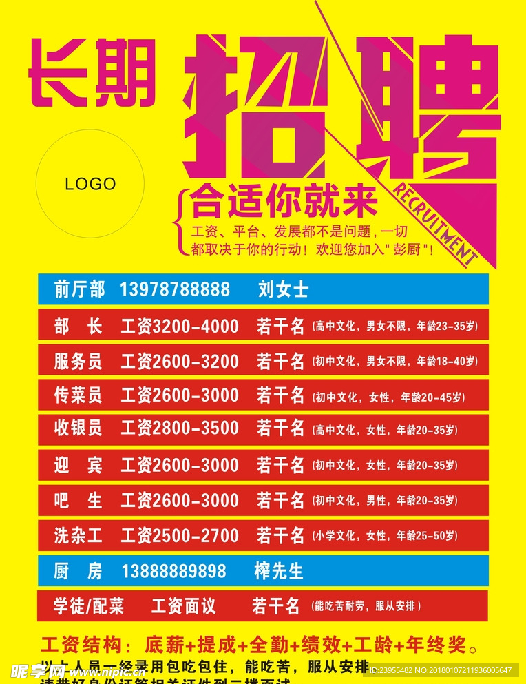 招聘 长期 工资 面议 职位