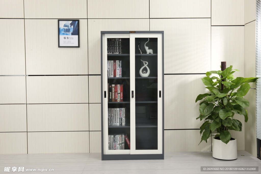 沛瑾家具 移玻璃文件柜