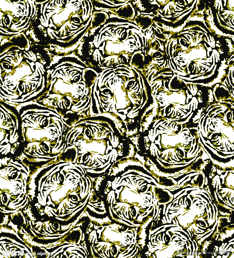 男装动物花型虎头