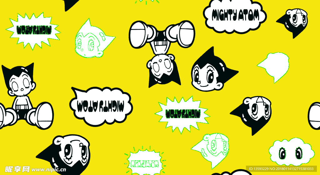 卡通童装印花阿童木