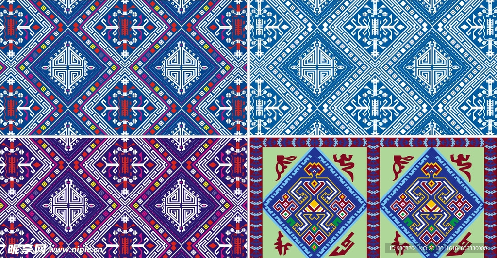 黎锦 民族图案 黎族图案