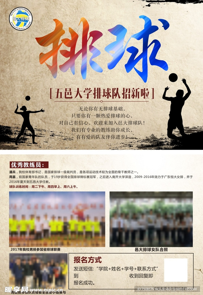 排球宣传单