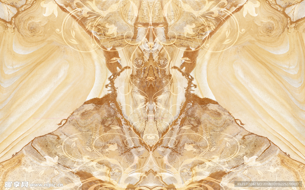 简约欧式花纹3大理石纹背景墙