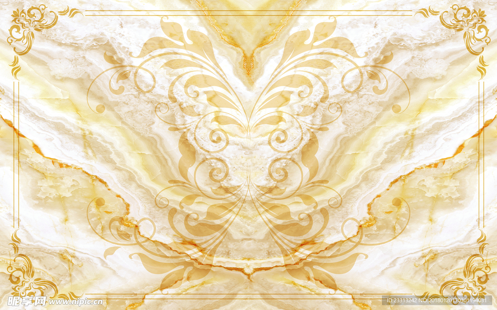 欧式花纹5简约大气大理石纹背景