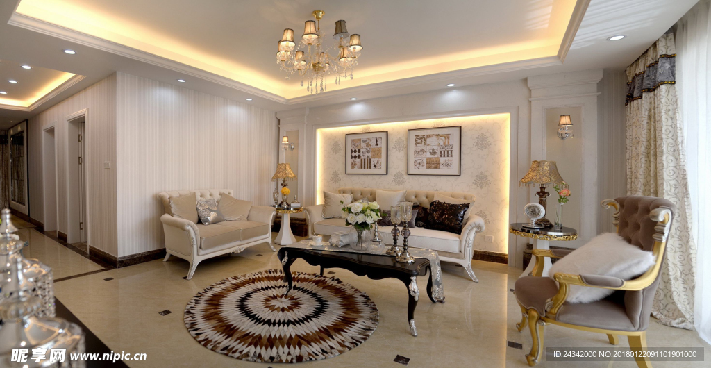 欧式风格装饰实景图