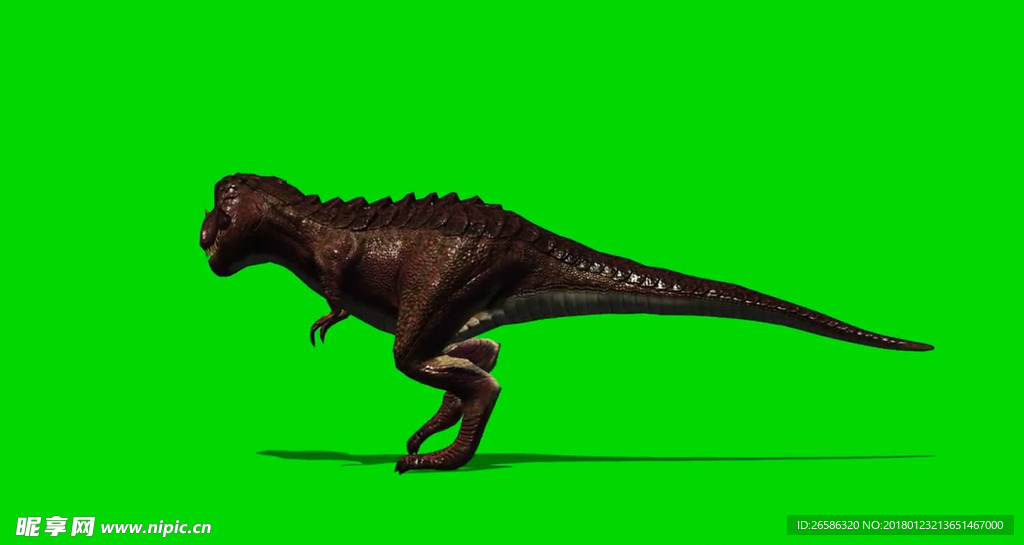 恐龙绿屏抠像视频素材