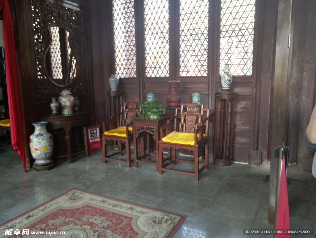 清朝 古建筑 瓷器 青花瓷 古