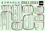 火锅店菜单
